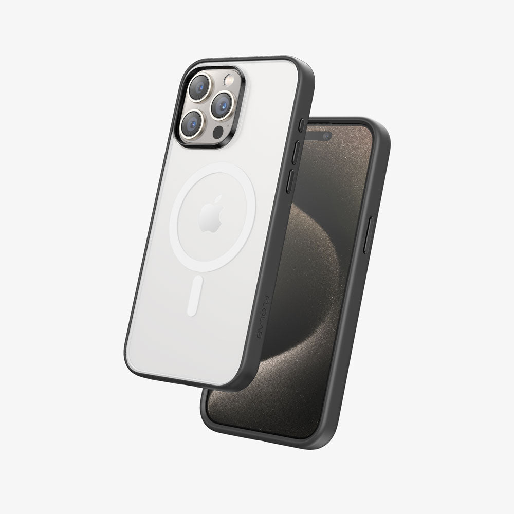 FLOLAB Surtect Tri-Fusion Magnetic for iPhone 15 Series Phone Case Surtect Black Clear Translucent